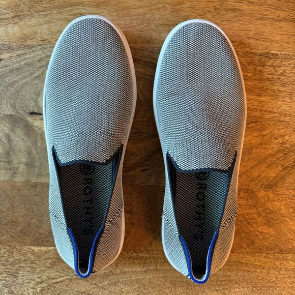 Rothy’s Original Slip On Sneakers Anchor Knit Size 6.5 Gray Herringbone - Picture 1 of 4